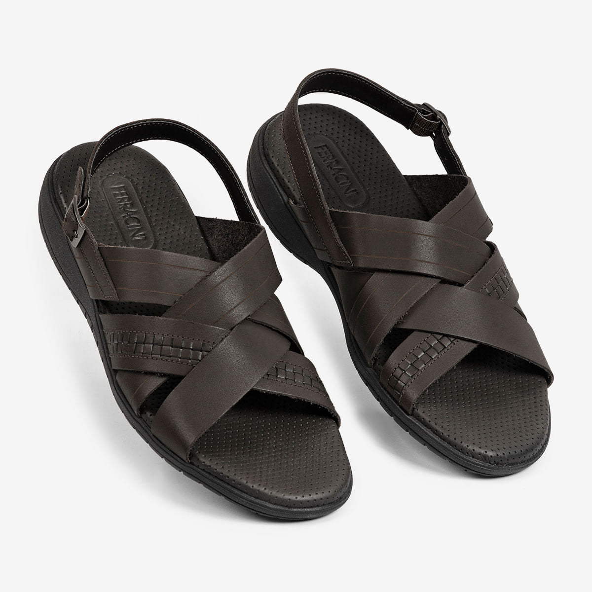 Sandália Ferracini Masculina Café Claro Lancer